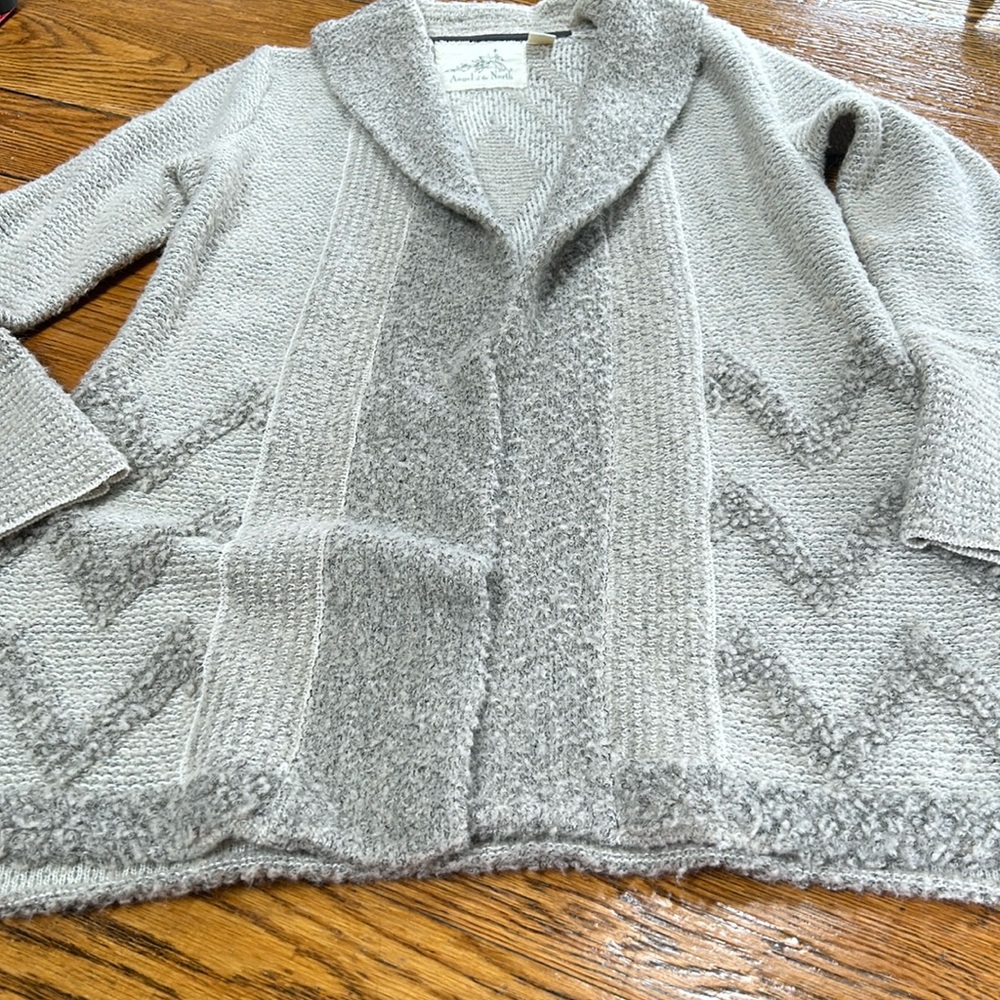 Angel of the North Anthropologie wool blend cardigan. Open front, Size Small.